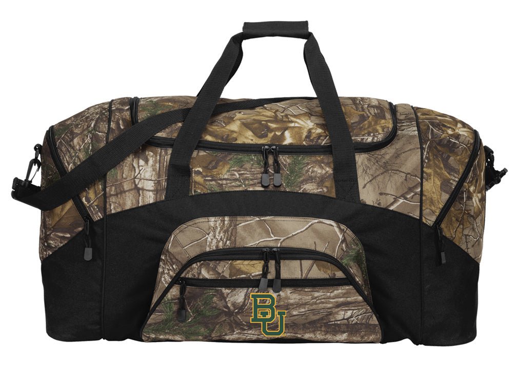 baylor gear Baylor University Camo Large Duffel Bag BU Bears Suitcase Travel Bag o – Broad Bay