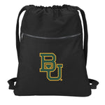 Baylor University Canvas Drawstring Backpack BU Bears Cotton Cinch Pack Bag