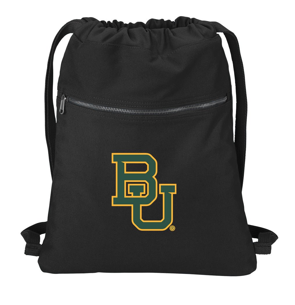 Baylor University Canvas Drawstring Backpack BU Bears Cotton Cinch Pack Bag