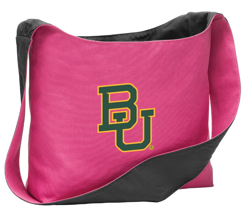 Baylor University Cross Body Bag BU Bears Shoulder Tote Bag - Sling Style Pink