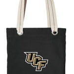 University Of Central Florida Tote Bag UCF Deluxe Canvas Shoulder Bag Black
