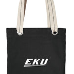 Eastern Kentucky University Tote Bag Deluxe EKU Canvas Shoulder Bag Black