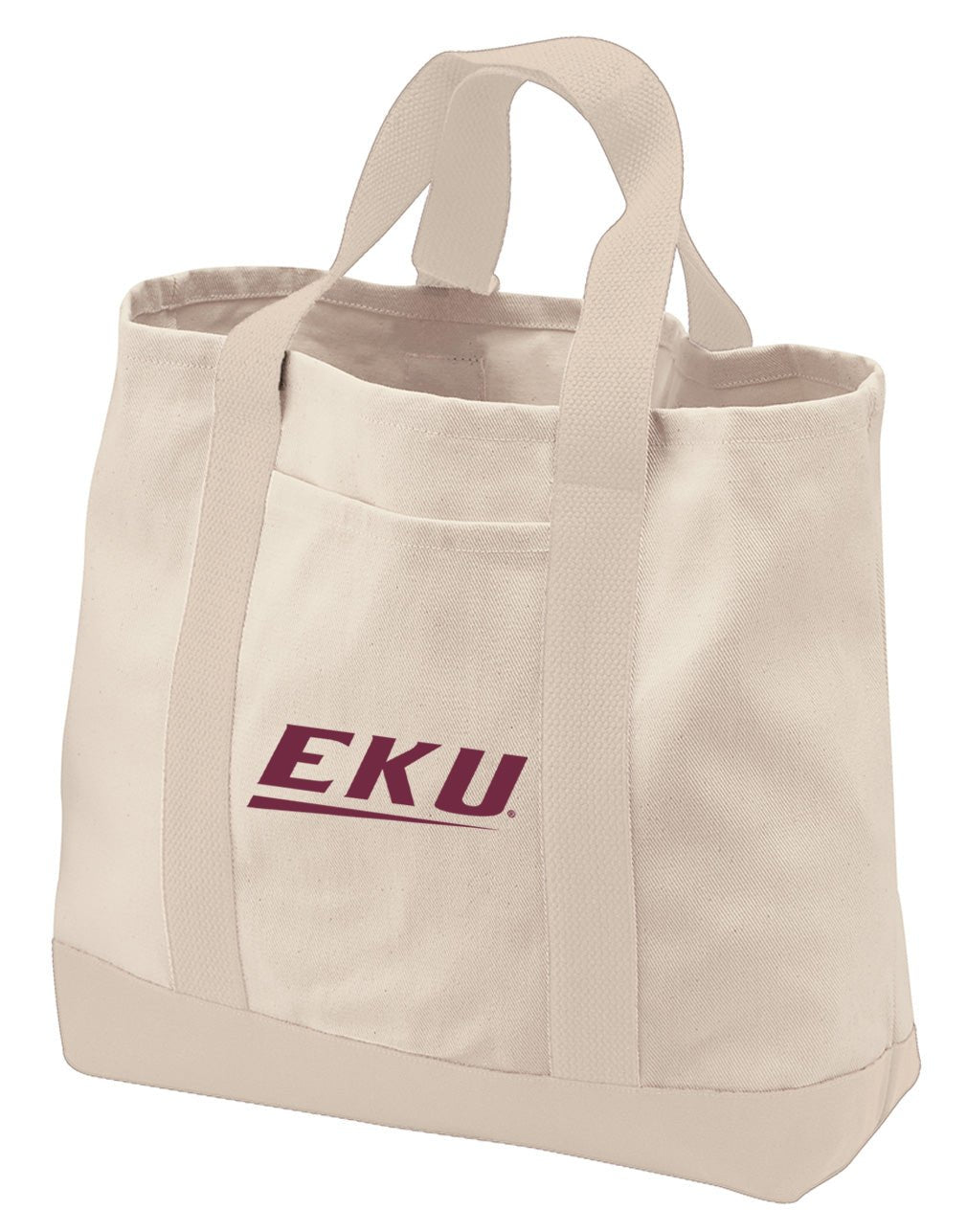 Eastern Kentucky University Tote Bag Canvas EKU Classic Tote Tan