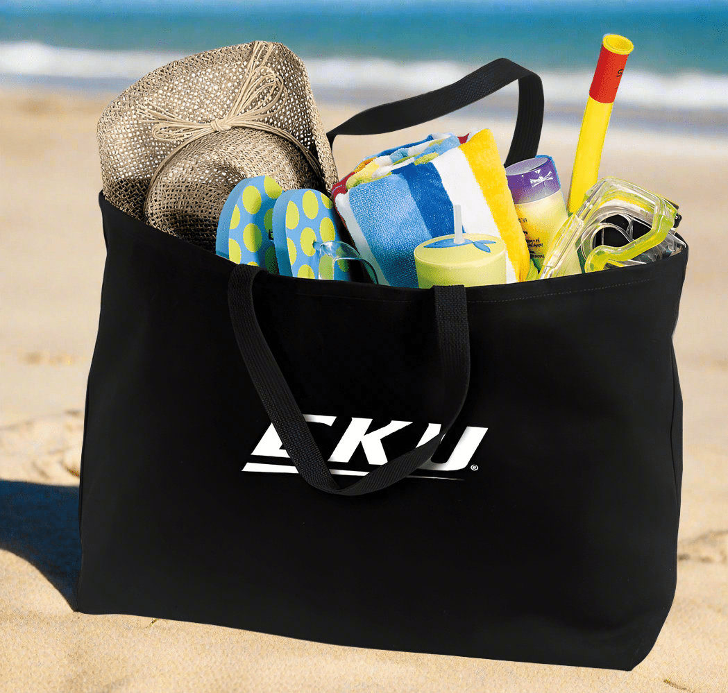 Eastern Kentucky University Large Tote Bag EKU Jumbo Tote for Beach Pool or Travel Black