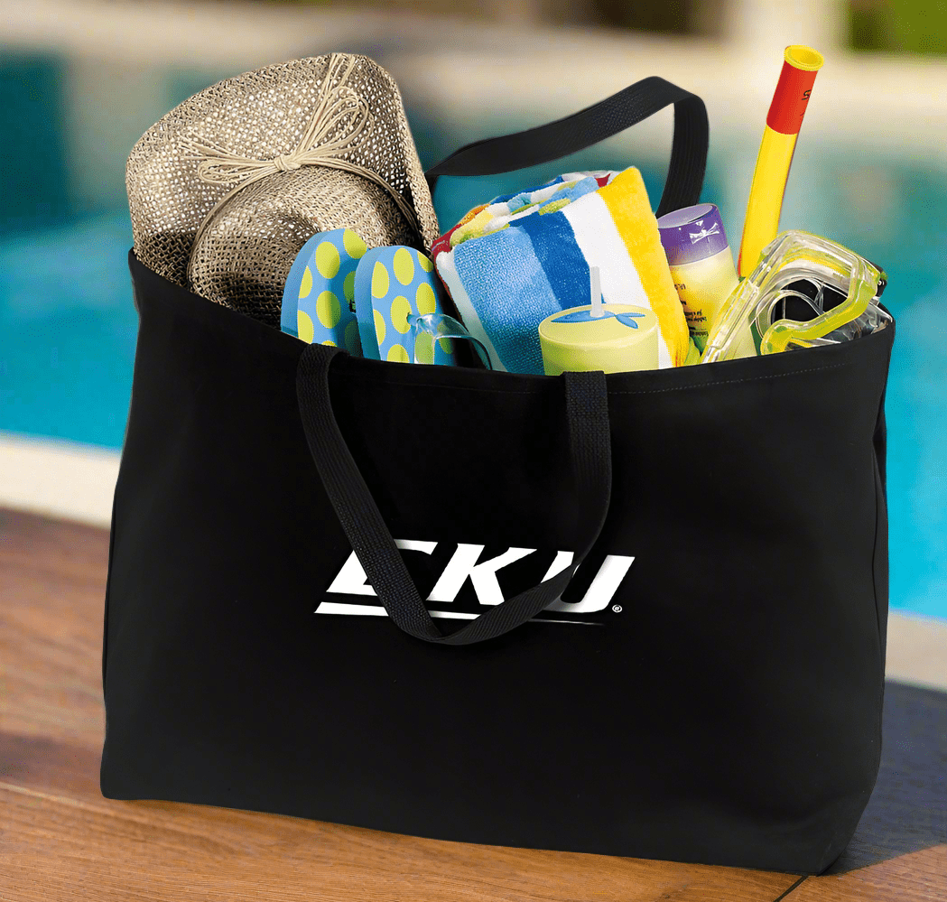 Eastern Kentucky University Large Tote Bag EKU Jumbo Tote for Beach Pool or Travel Black