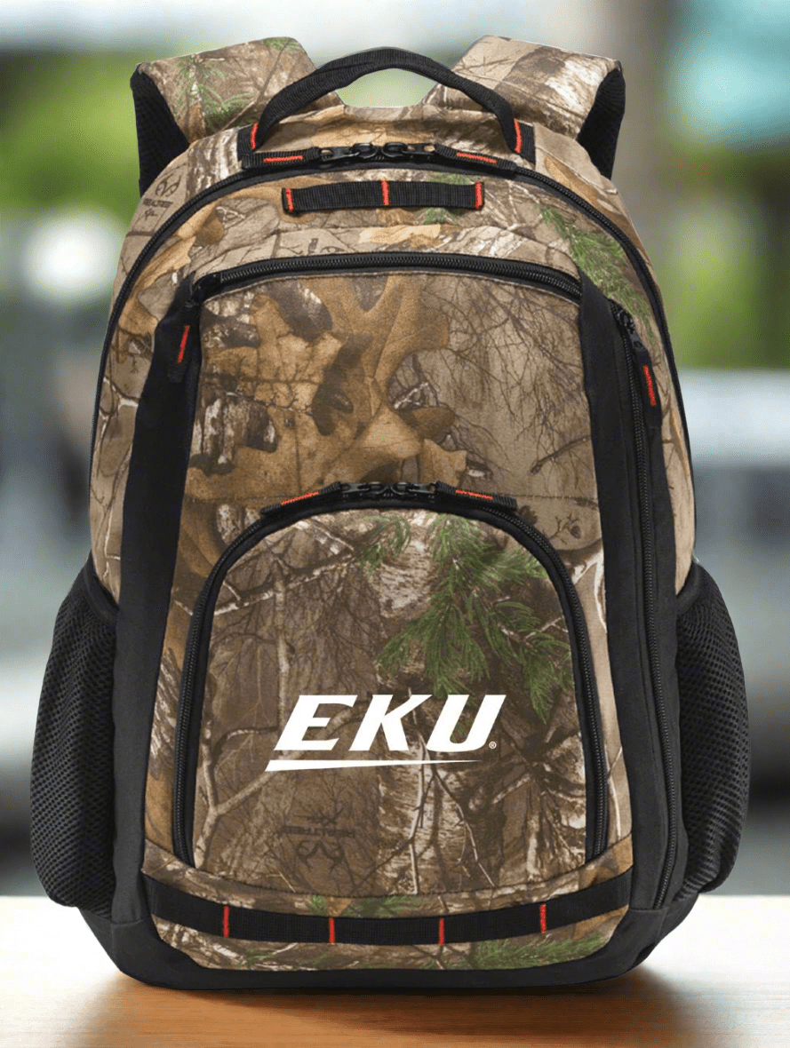 Eastern Kentucky University Camo Backpack EKU Laptop Computer Backpack