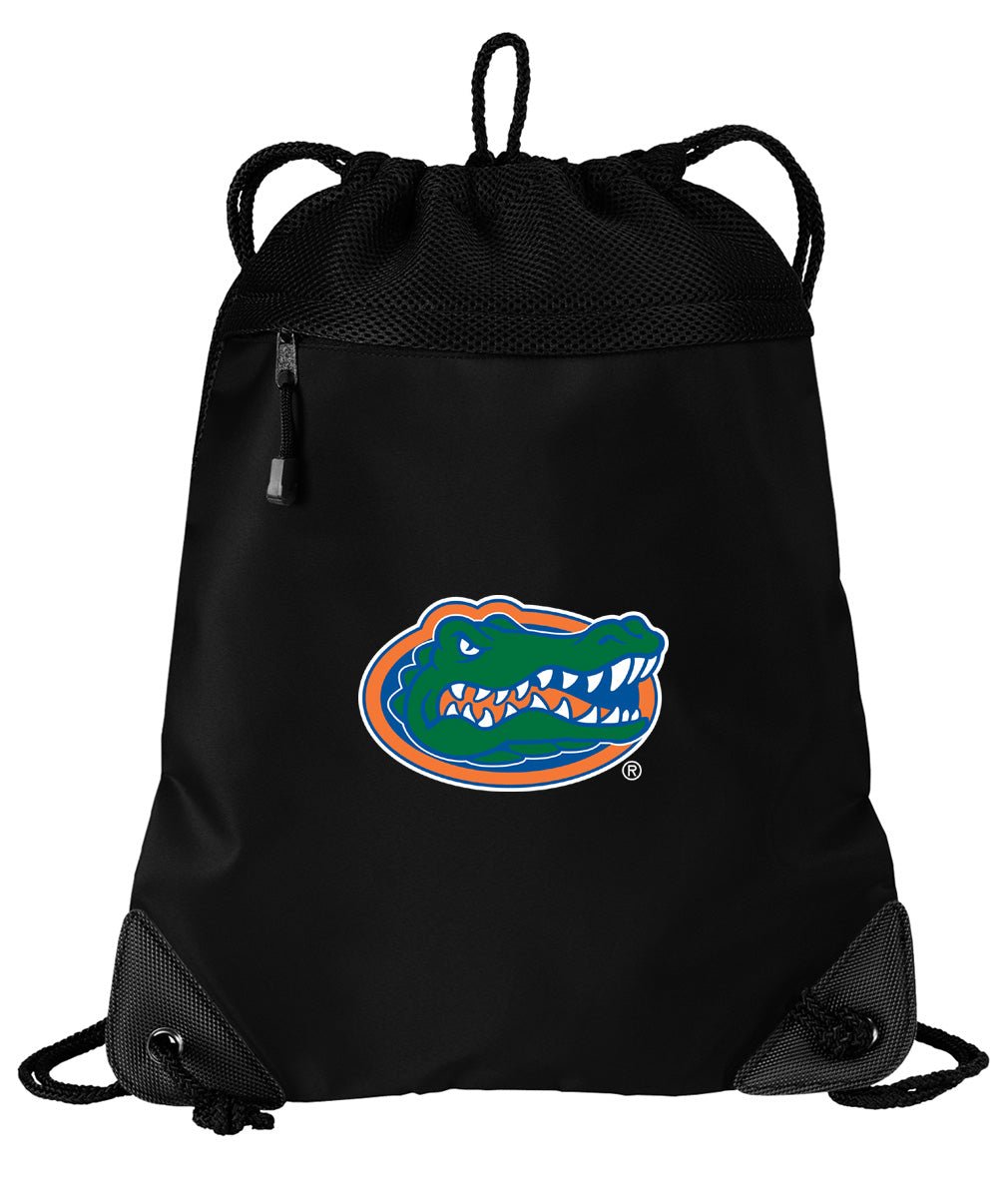University of Florida Drawstring Backpack Florida Gators Cinch Pack - Mesh & Microfiber Black
