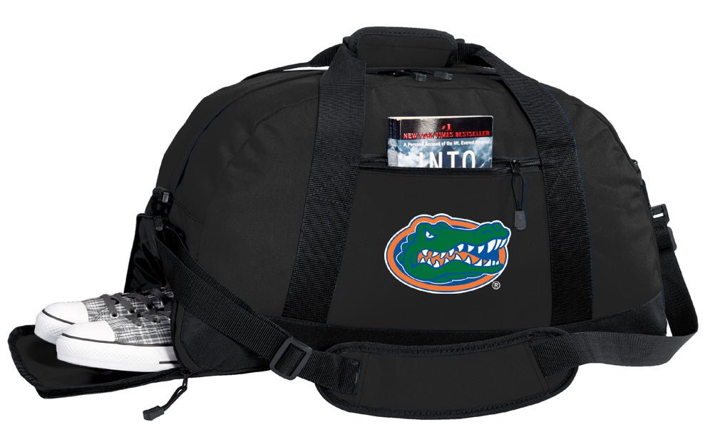 University of Florida Duffel Bag Florida Gators Gym or Sports Bag with Shoe Pocket Black