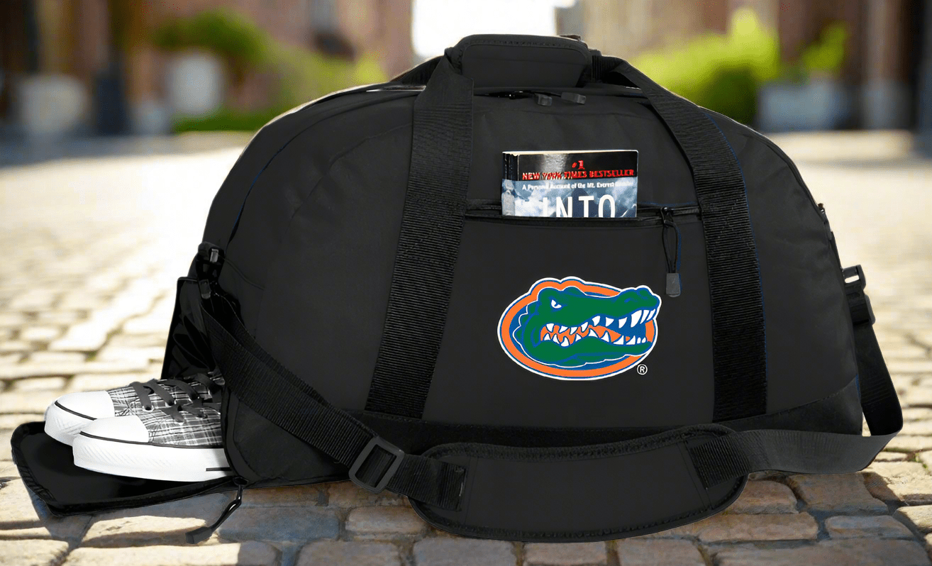 University of Florida Duffel Bag Florida Gators Gym or Sports Bag with Shoe Pocket Black