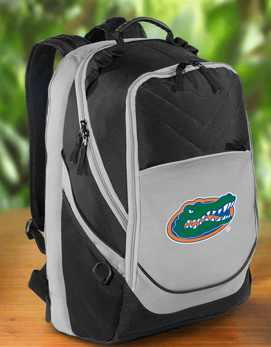 Florida Gators Laptop Backpack – Official University of Florida Bookbag – 17" Laptop Sleeve, NCAA School Gear – 600D Polyester Black and Gray