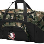 FSU Seminoles Camo Duffel Bag – Rugged Large Gym, Travel & Gear Bag with Shoulder Strap