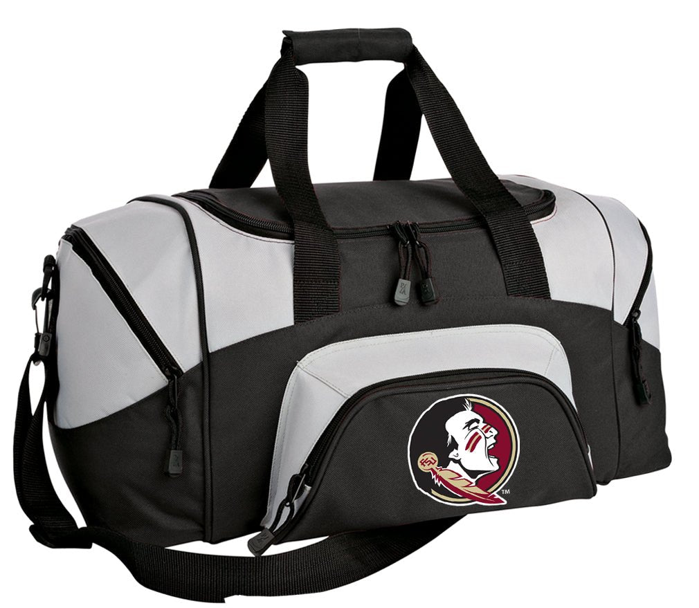 Small Florida State Duffel Carryon Bag FSU Carryon Suitcase or Gym Bag Black