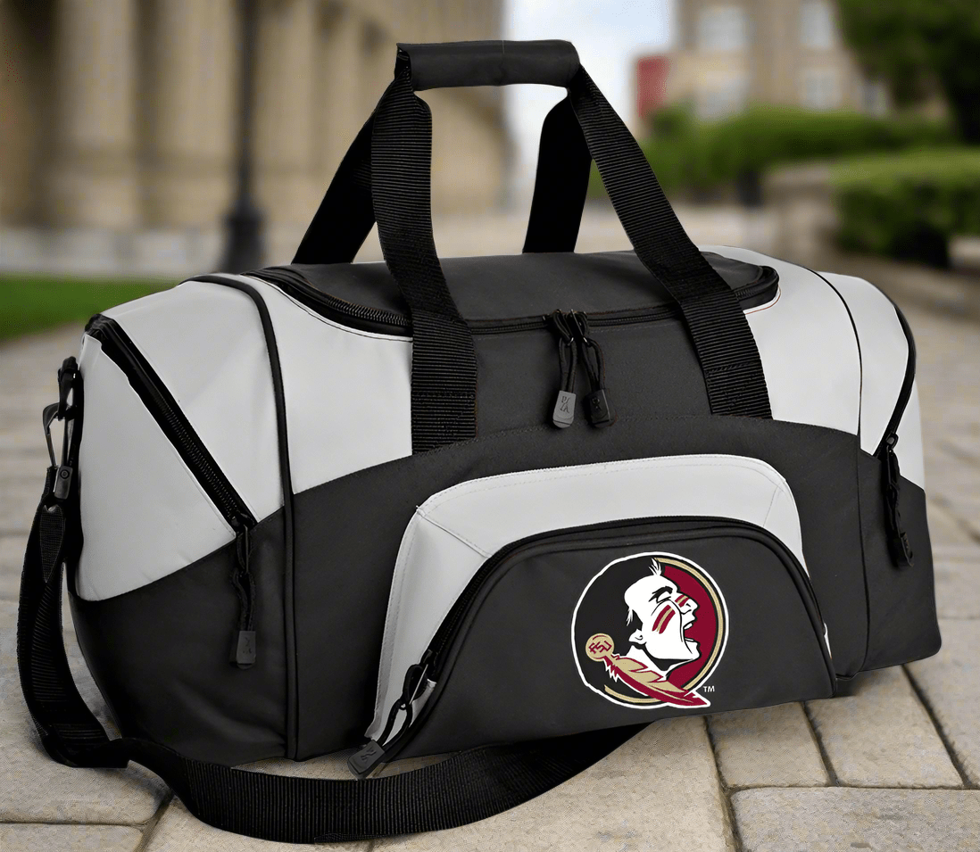 Small Florida State Duffel Carryon Bag FSU Carryon Suitcase or Gym Bag Black