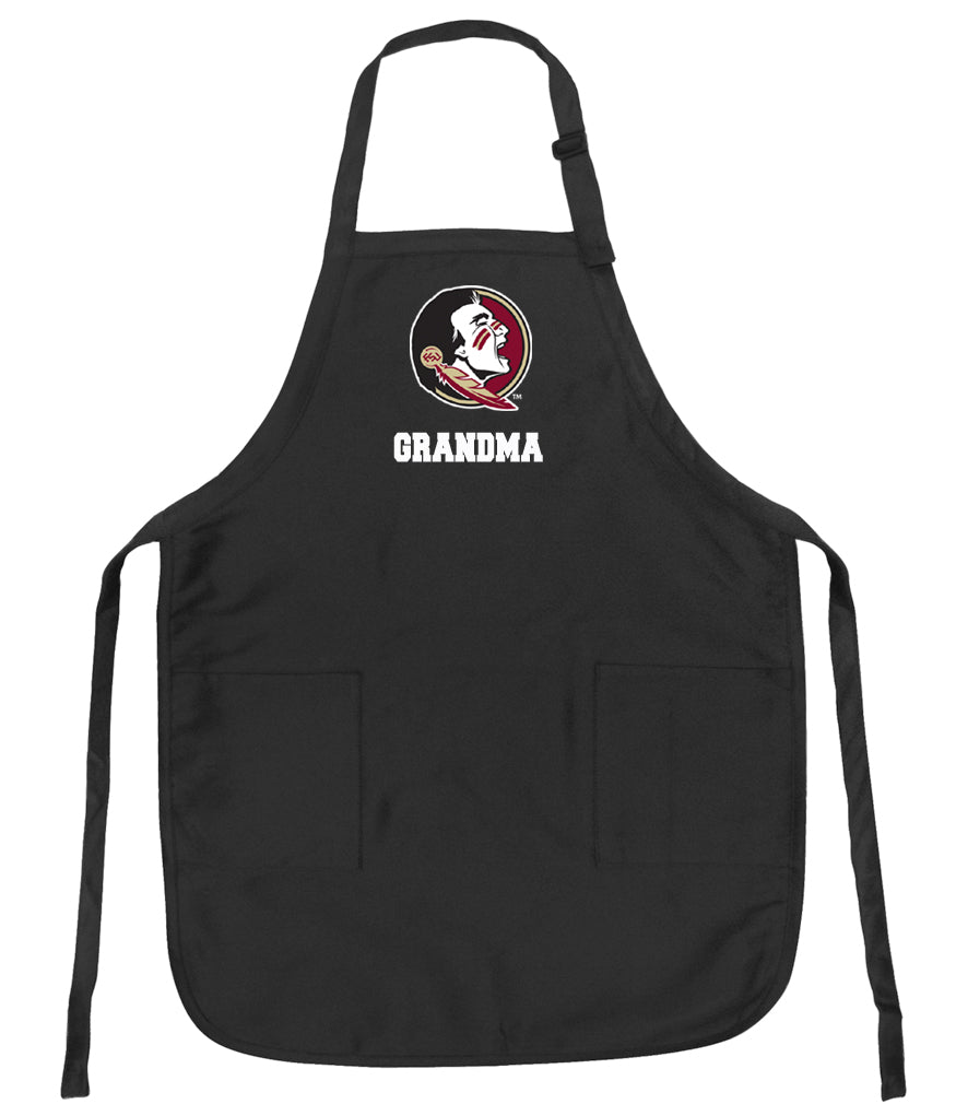Florida State Apron FSU Apron - Stain Resistant Fabric Grandma on Black