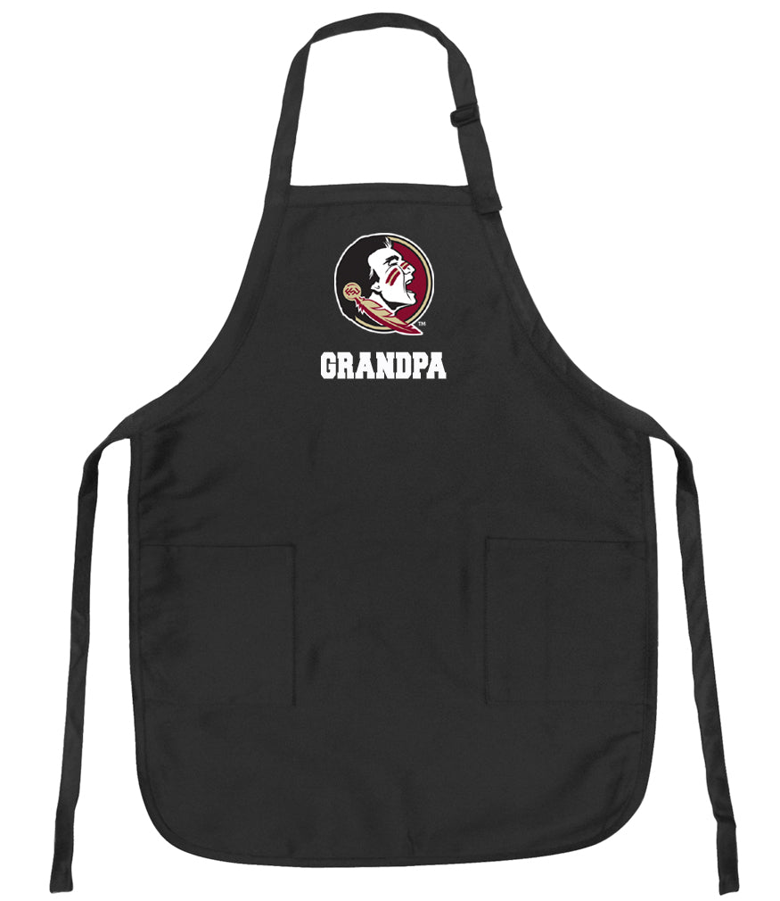 Florida State Apron FSU Apron - Stain Resistant Fabric Grandpa on Black