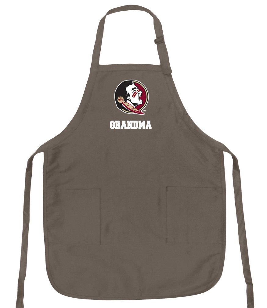 Florida State Apron FSU Apron - Stain Resistant Fabric Grandma on Khaki