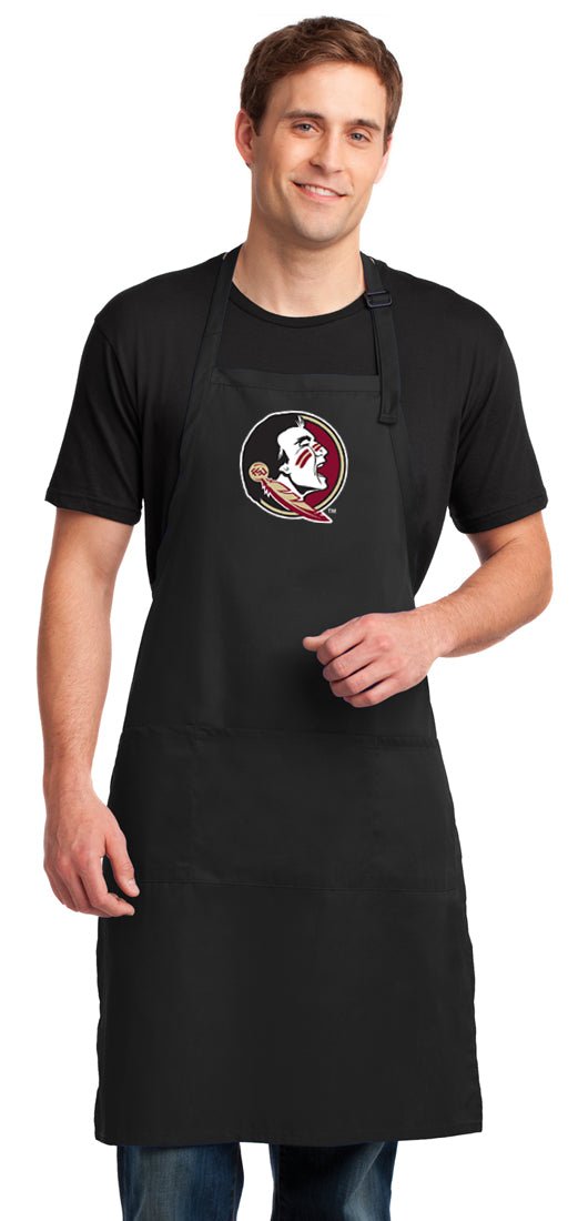 Florida State Large Apron FSU Apron - Adjustable with Pockets Black