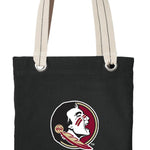 Florida State Tote Bag FSU Deluxe Canvas Shoulder Bag Black