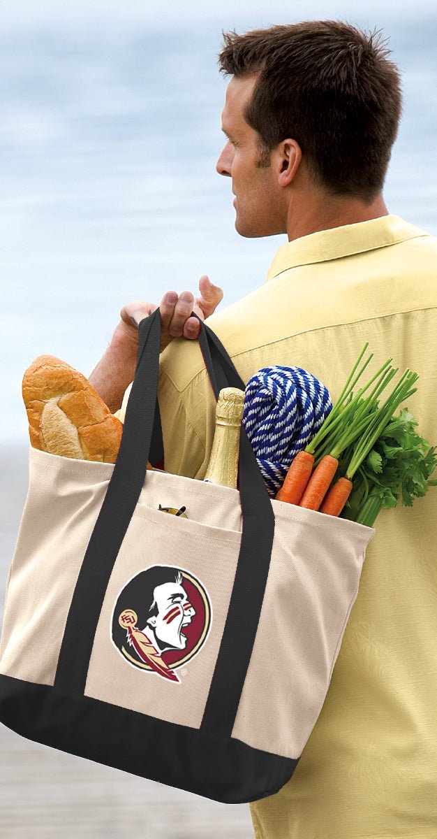 Florida State Canvas Tote Bag FSU Classic Tote Black