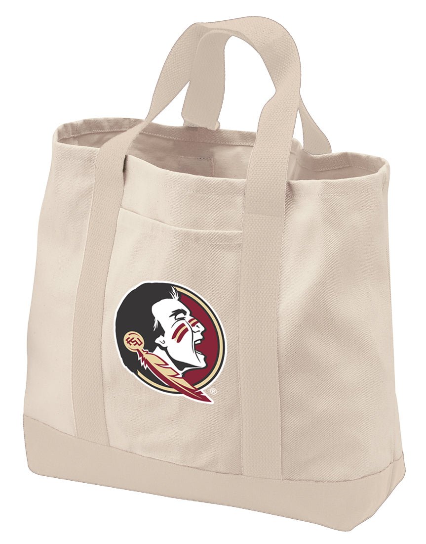 Florida State Canvas Tote Bag FSU Classic Tote Tan