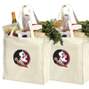 Florida State Grocery Shopping Bags 2 PC SET FSU Reusable Cotton Bags