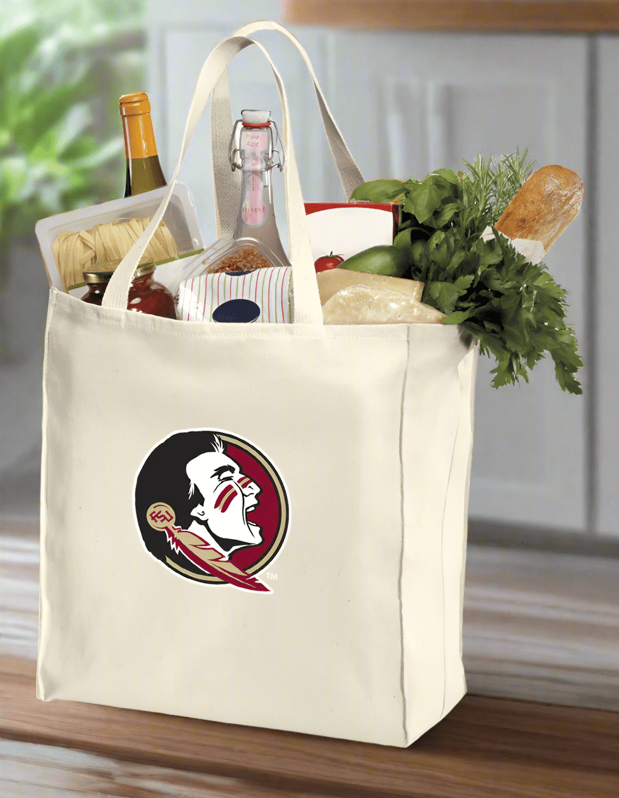 Florida State Grocery Shopping Bags 2 PC SET FSU Reusable Cotton Bags