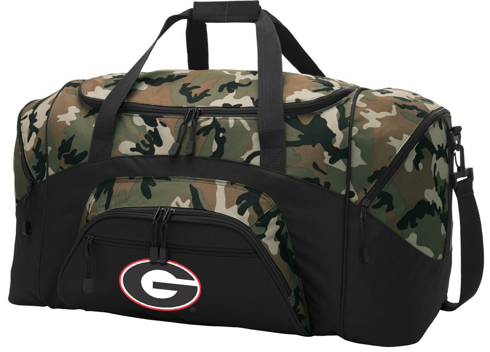 Georgia Bulldogs Camo Duffel Bag – Rugged Large Gym, Travel & Gear Bag with Shoulder Strap