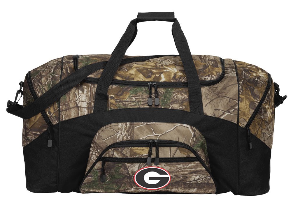 University of Georgia Camo Large Duffel Bag UGA Bulldogs Suitcase Travel Bag or Sports Gear Bag