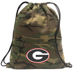 University of Georgia Camo Drawstring Backpack UGA Bulldogs Hoody Style Cinch Pack Bag