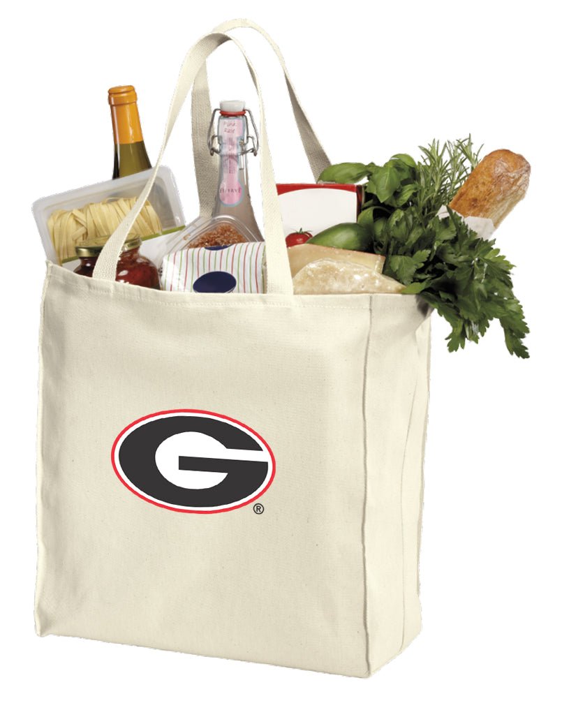 University of Georgia Grocery Shopping Bag UGA Bulldogs Reusable Cotton Bag