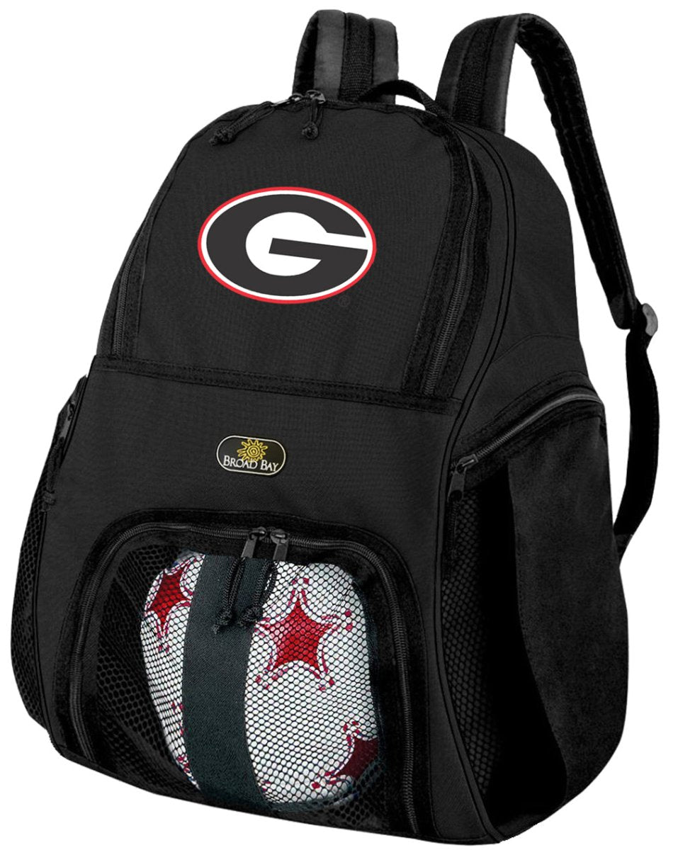 University of Georgia Soccer Ball Backpack or UGA Bulldogs Volleyball Sports Gear Bag Black