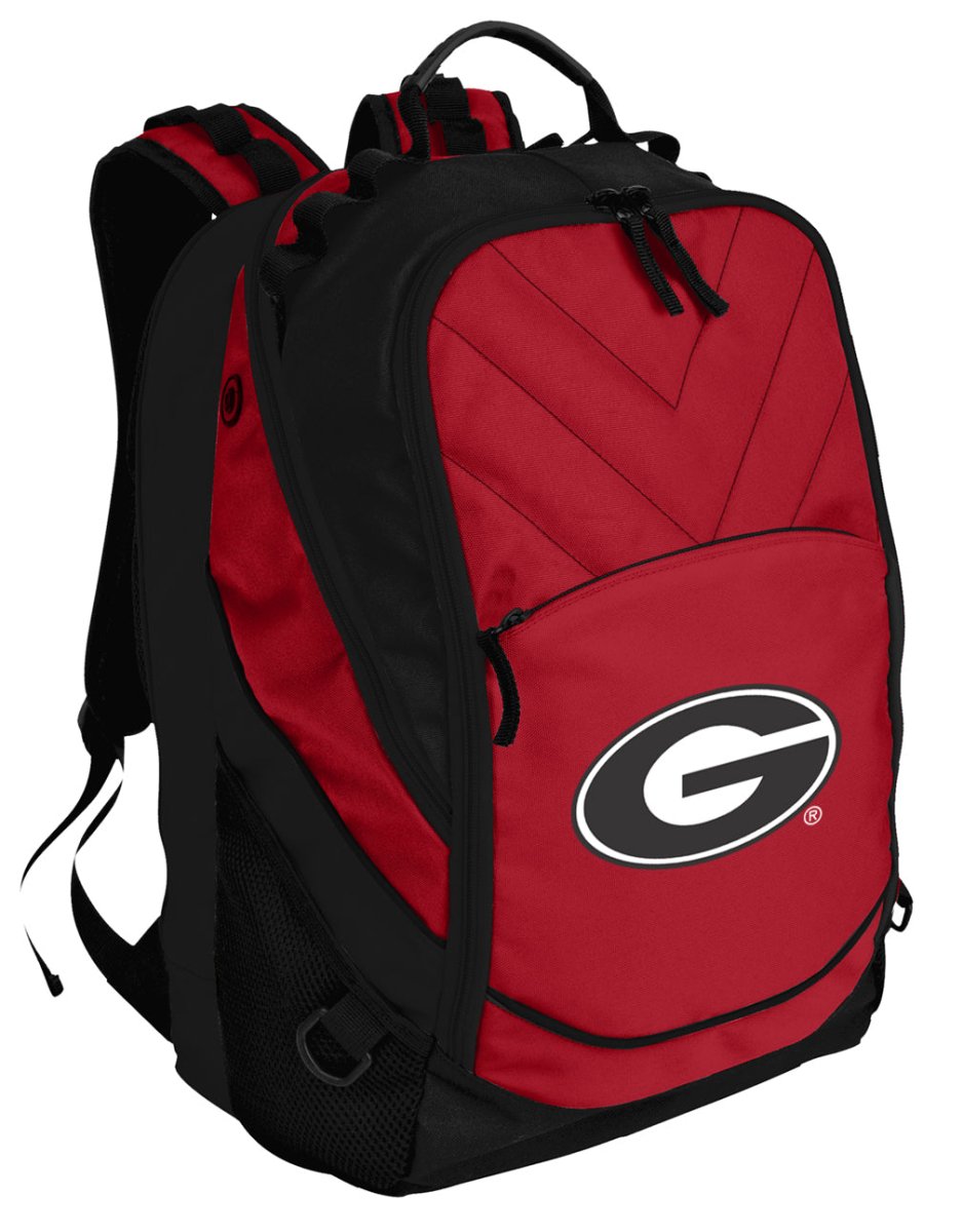 Georgia Bulldogs Laptop Backpack – Official University of Georgia Bookbag – 17" Laptop Sleeve, NCAA School Gear – 600D Polyester Red