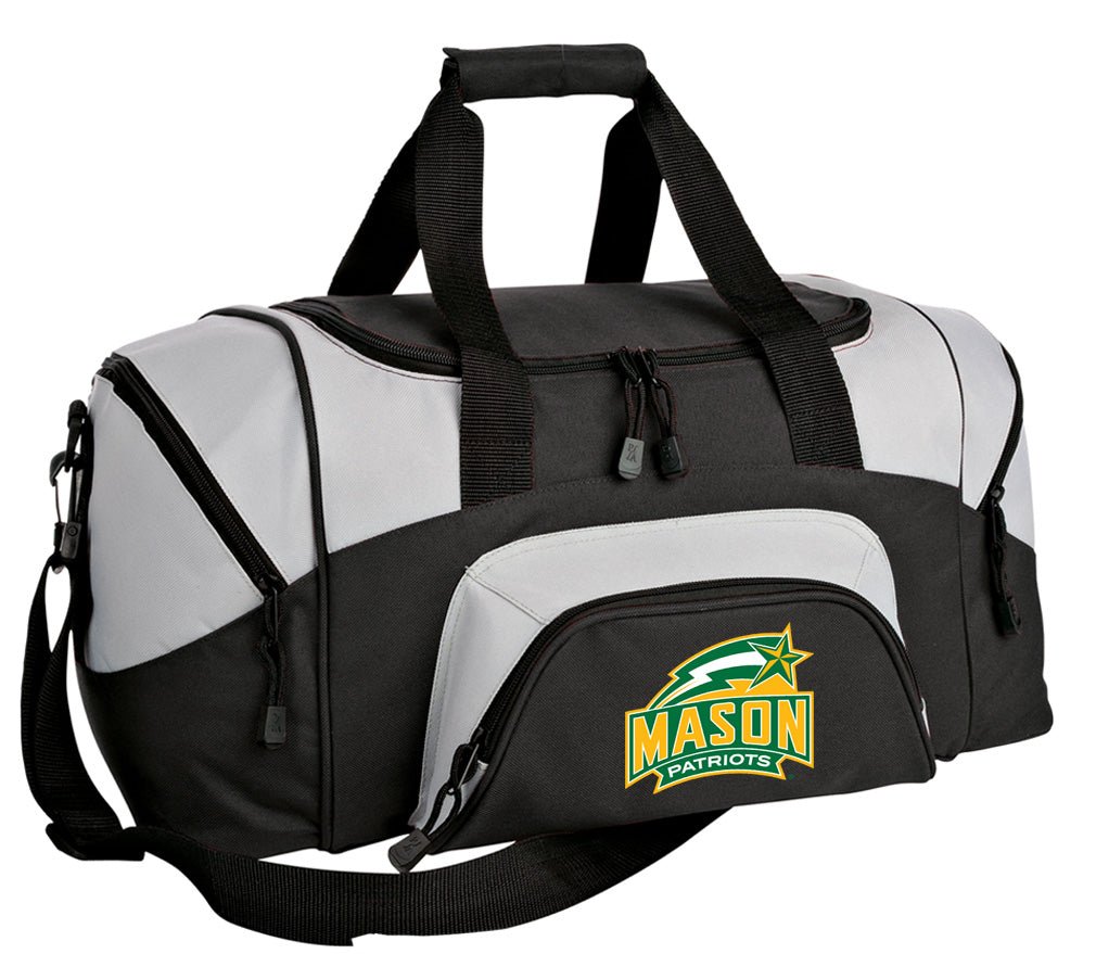 George Mason University Small Duffel Bag GMU Carryon Suitcase or Gym Bag Black
