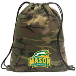 George Mason University Camo Drawstring Backpack GMU Patriots Hoody Style Cinch Pack Bag