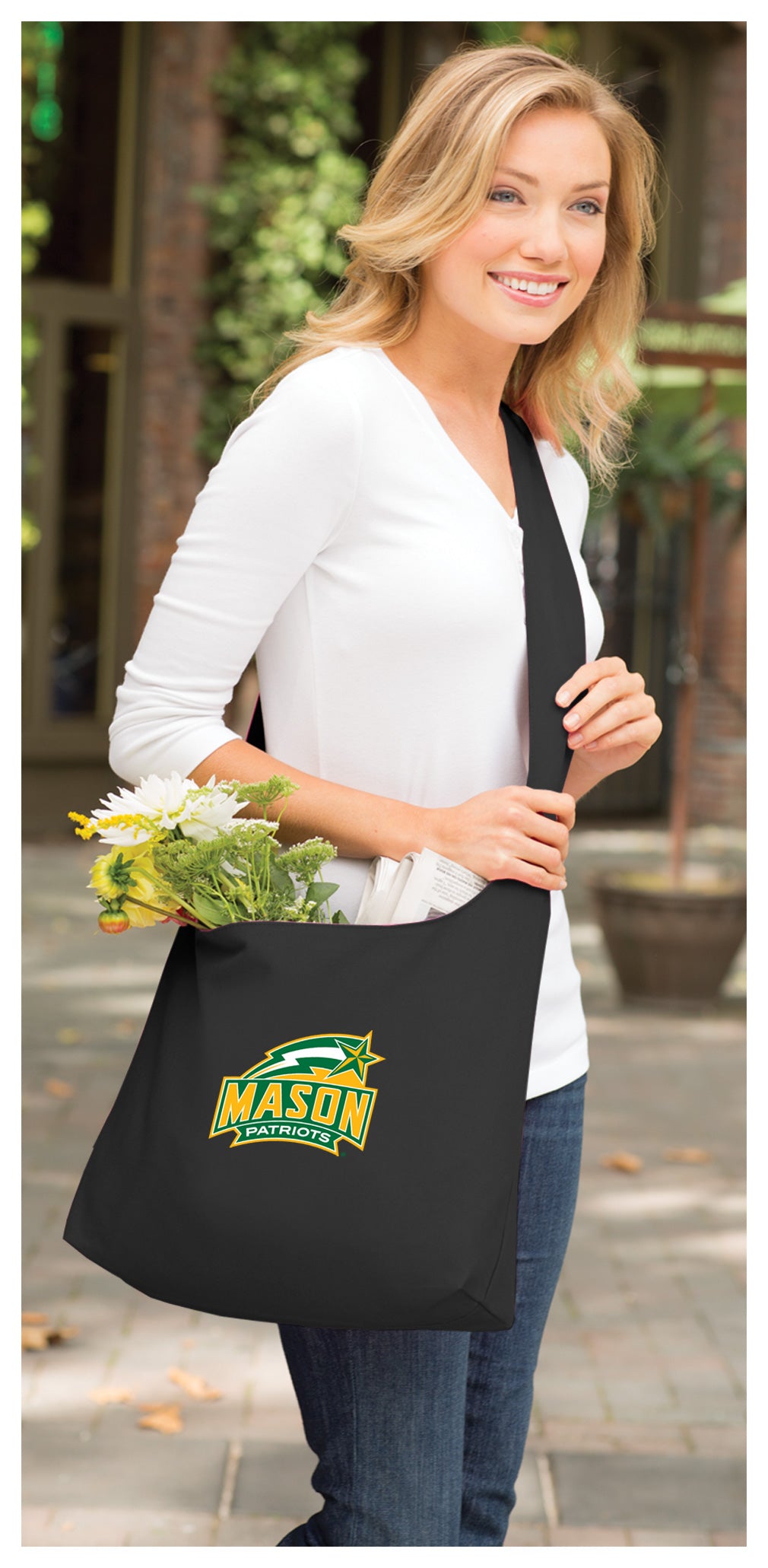 George Mason University Cross Body Bag GMU Patriots Shoulder Tote Bag - Sling Style