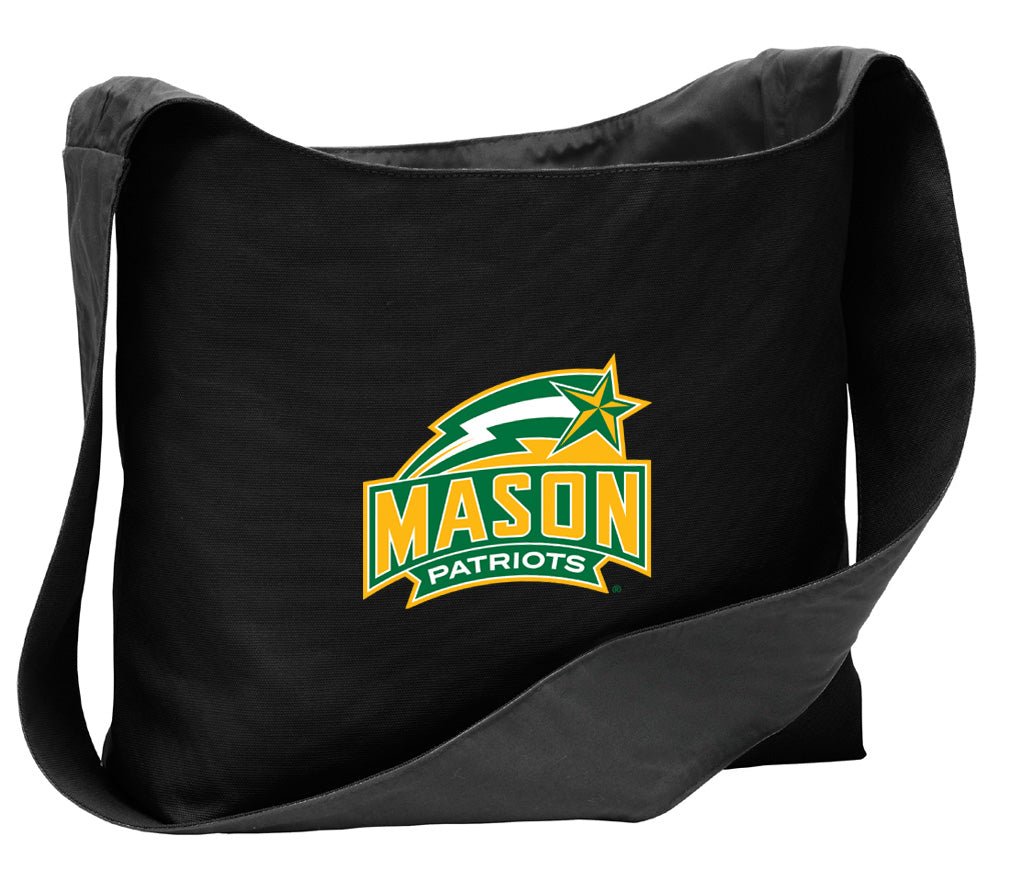 George Mason University Cross Body Bag GMU Patriots Shoulder Tote Bag - Sling Style Black