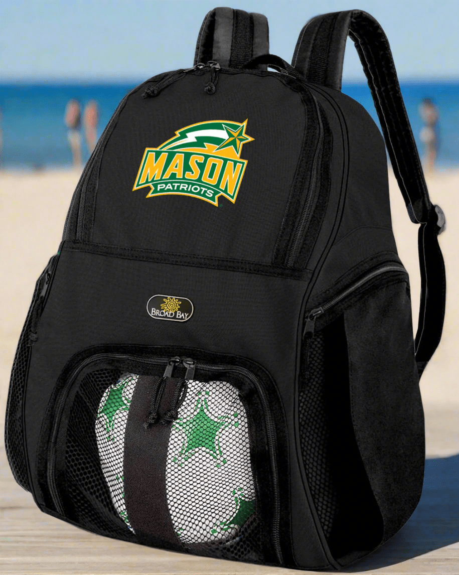George Mason University Soccer Ball Backpack or GMU Patriots Volleyball Sports Gear Bag
