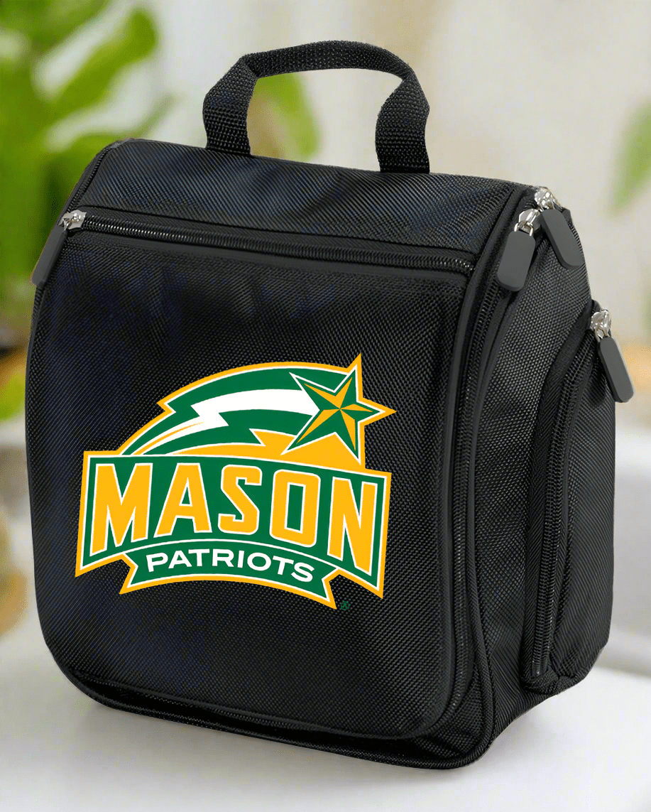 George Mason University Toiletry Bag or Mens GMU Patriots Travel Shaving Kit Black