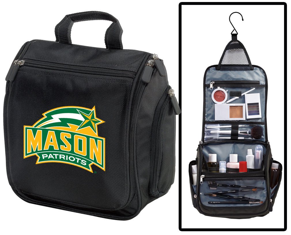 George Mason University Toiletry Bag or Mens GMU Patriots Travel Shaving Kit Black
