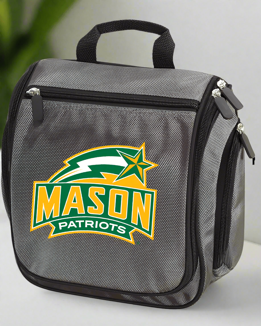 George Mason University Toiletry Bag or Mens GMU Patriots Travel Shaving Kit Gray
