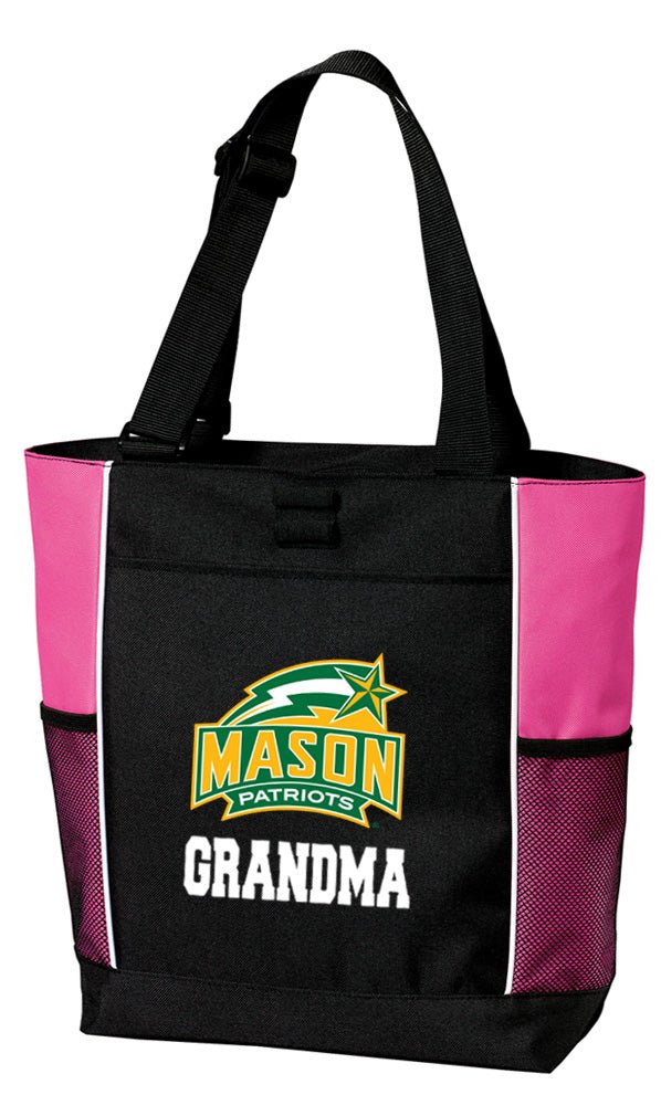 George Mason University Tote Bag GMU Patriots Carryall Tote Grandma on Pink