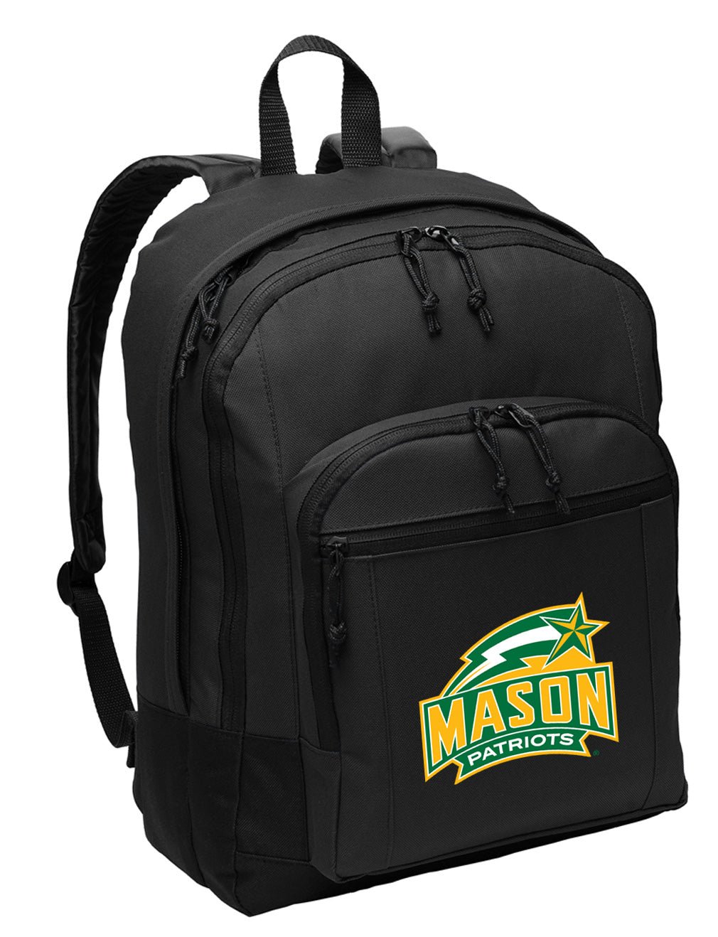 George Mason University Backpack GMU Patriots Medium Classic Style Backpack Black