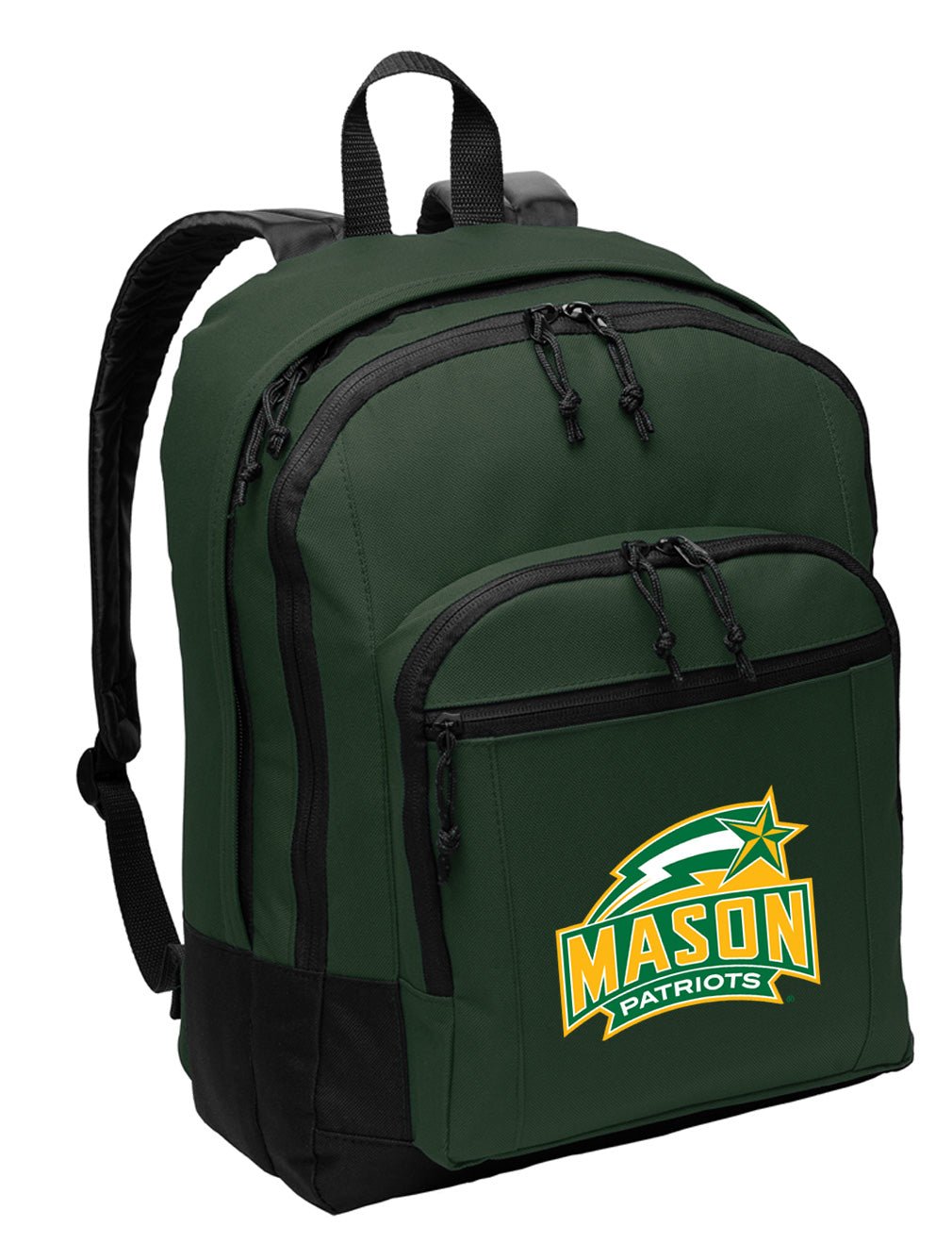 George Mason University Backpack GMU Patriots Medium Classic Style Backpack Dark Green
