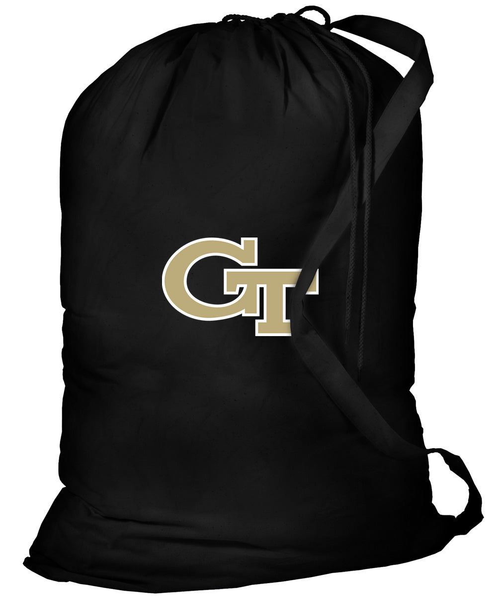 Georgia Tech Laundry Bag Georgia Tech Logo Clothes Bag Black