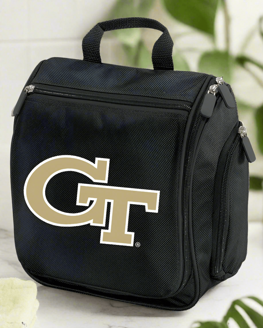 Georgia Tech Toiletry Bag or Mens Georgia Tech Logo Travel Shaving Kit Black