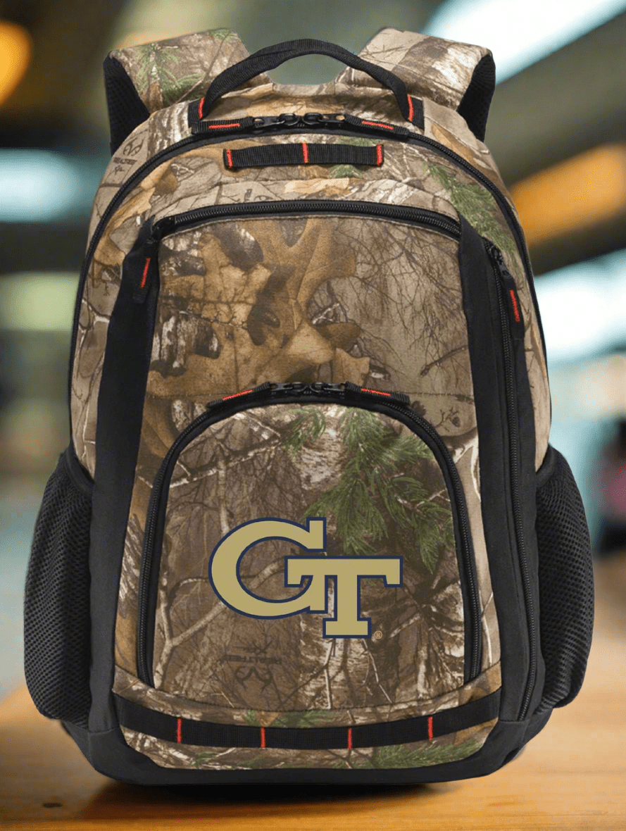 Georgia Tech Camo Backpack Georgia Tech Logo Laptop Computer Backpack