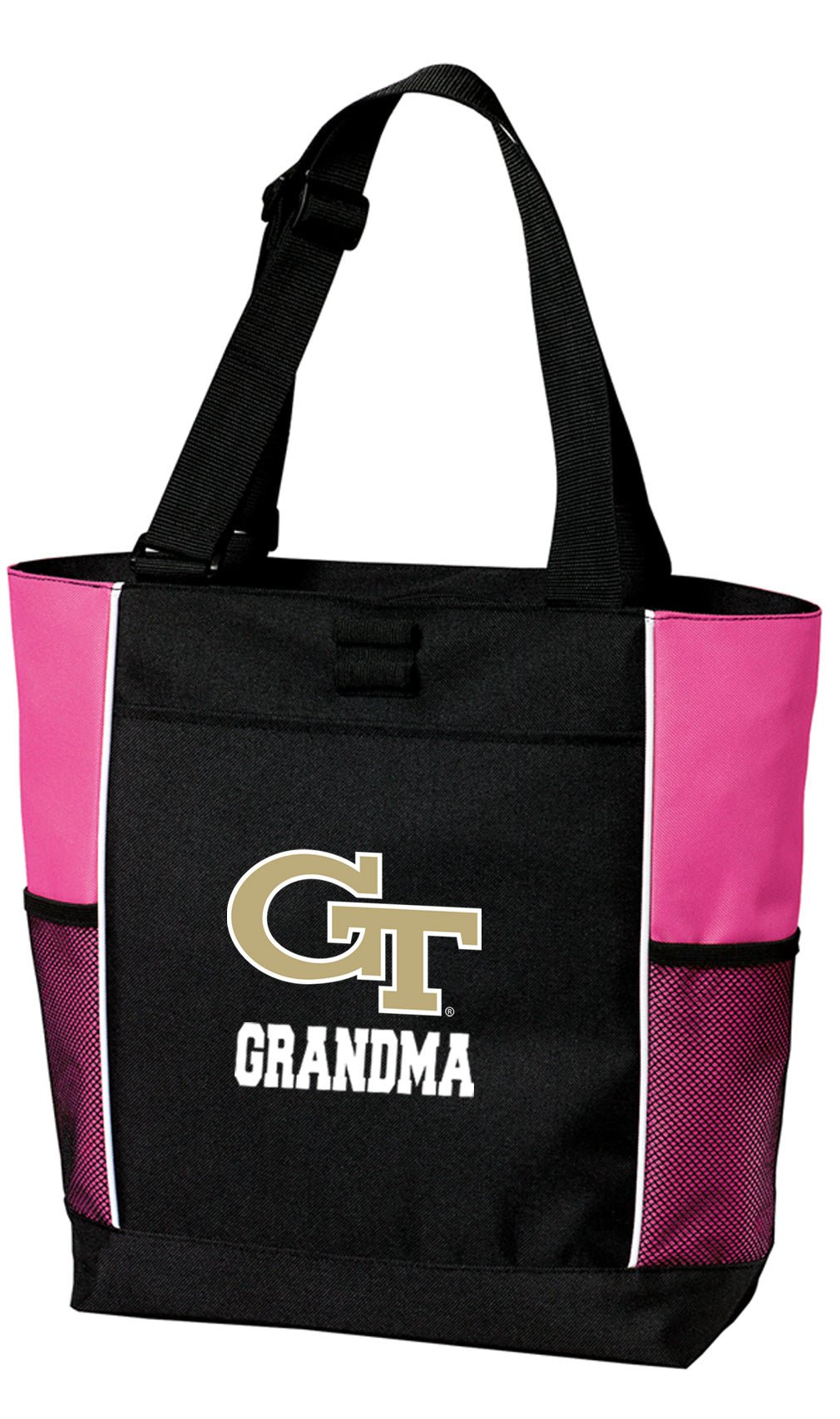 Georgia Tech Tote Bag Georgia Tech Logo Carryall Tote Grandma on Pink