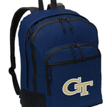 Georgia Tech Backpack Medium Classic Style Backpack Navy