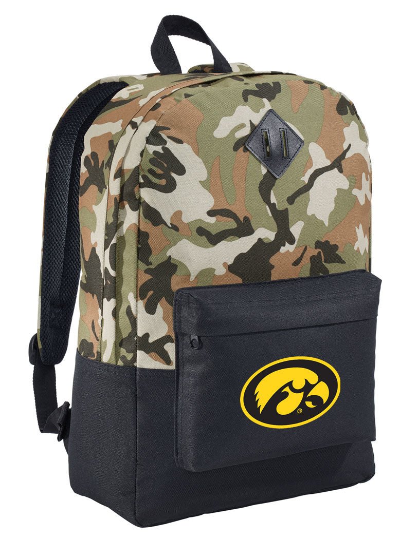University of Iowa Camo Backpack Iowa Hawkeyes Medium Classic Style Backpack