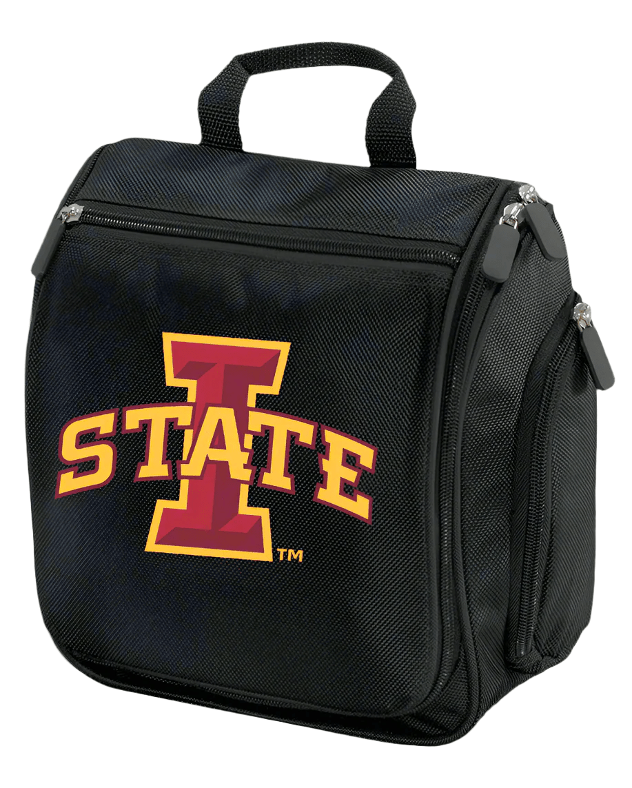 Iowa State Toiletry Bag - ISU Travel Organizer or Shaving Kit Black
